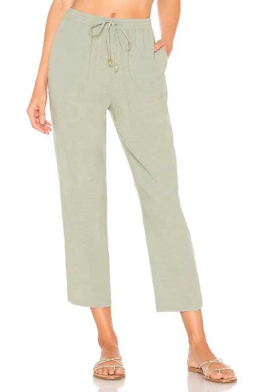 Andres Crop Pant In Reef Green