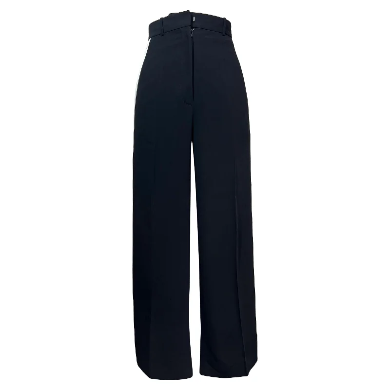 Burberry Side Stripe Pants in Black Viscose