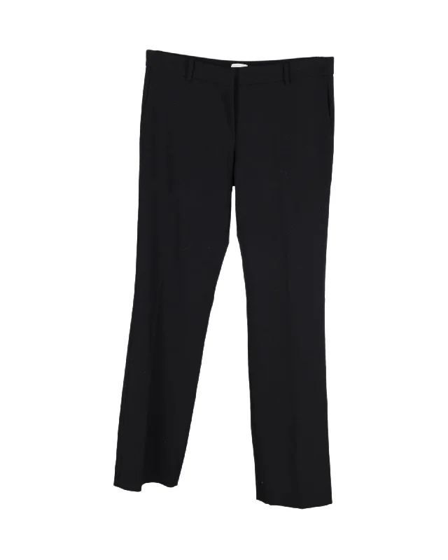 Magda Butrym Straight-Leg Trousers in Black Cotton