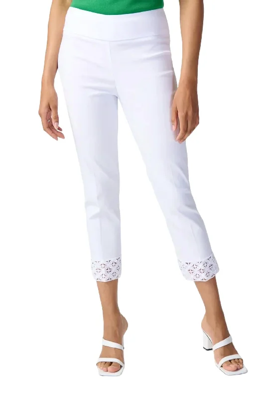 Millennium Crop Pull-On Pant In White