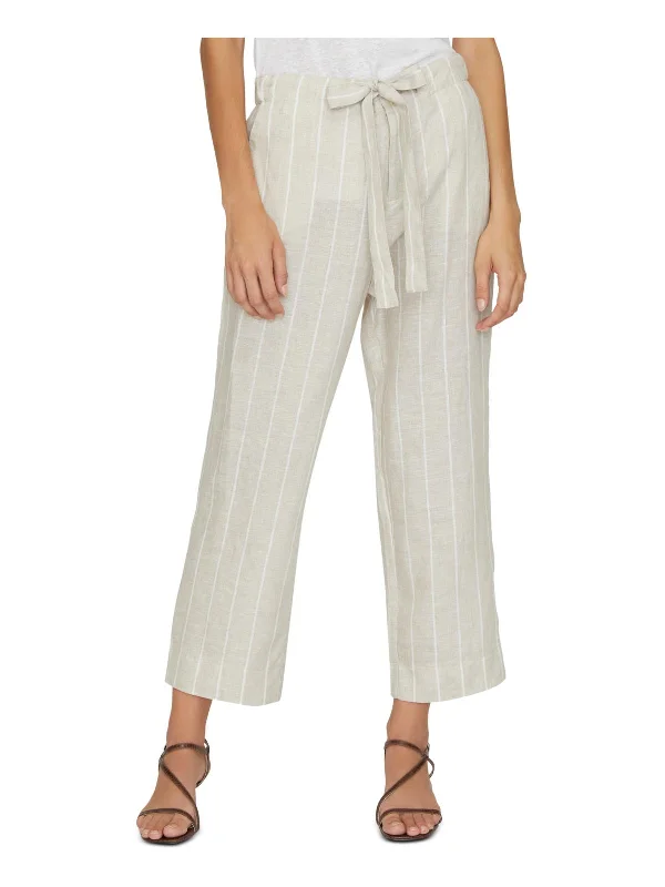 The Shayne Womens Linen Hampton Stripe Palazzo Pants