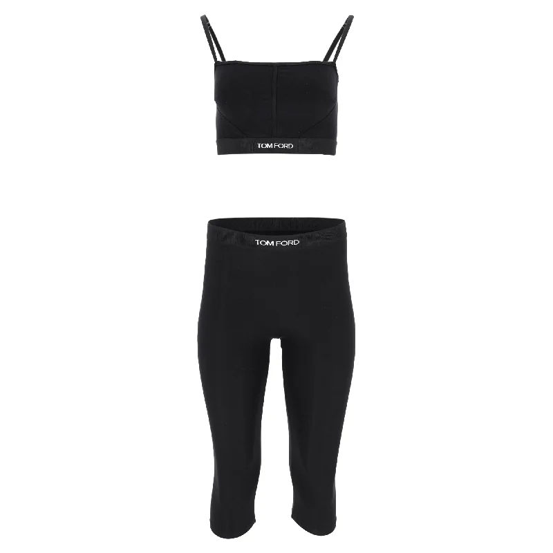 Tom Ford Racerback Tank Top and Leggings in Black Nylon