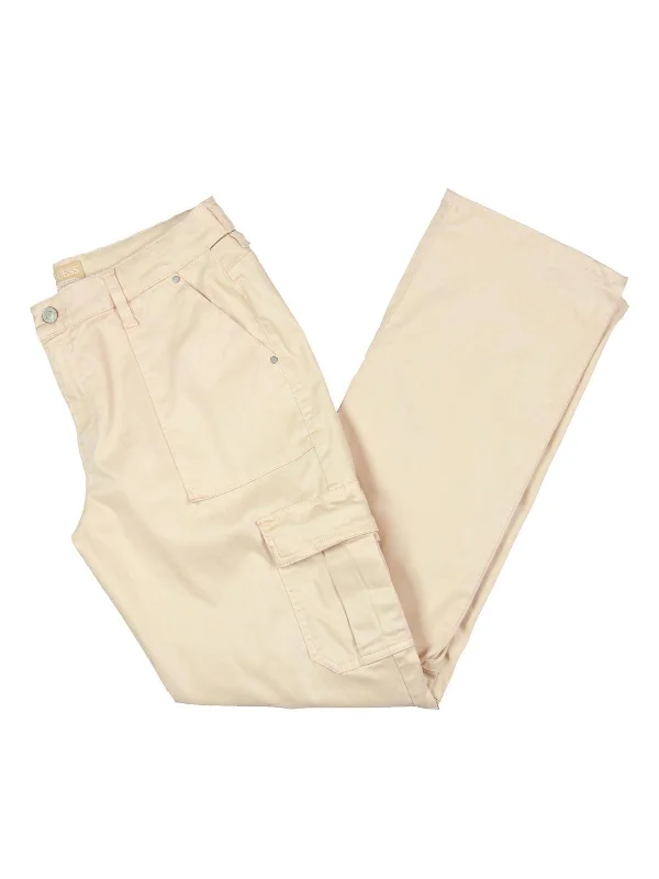 Womens Mid Rise Deep Pocket Cargo Pants